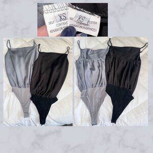 Cowl Neck Bodysuit Tank Tops